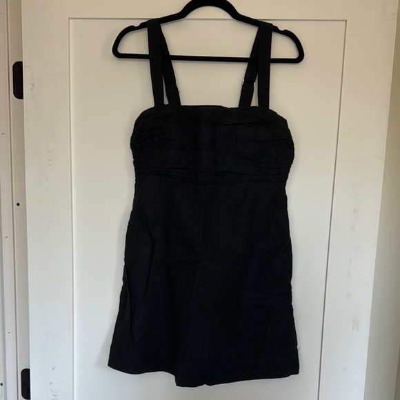 Abercrombie & Fitch Emerson Linen Blend Skort Sundress - Black, M - Picture 3 of 4